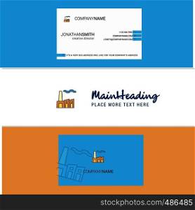 Beautiful Industry Logo and business card. vertical Design Vector