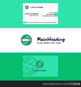 Beautiful Internet search Logo and business card. vertical Design Vector