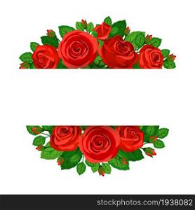 Beautiful invitation with nice red vector roses
