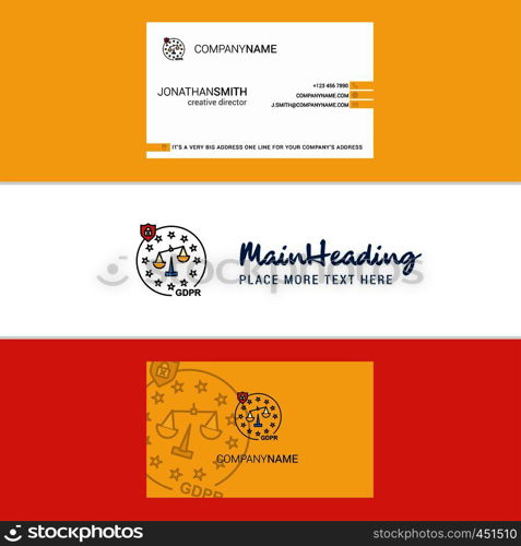 Beautiful Justice Logo and business card. vertical Design Vector