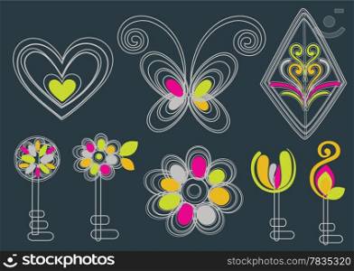 Beautiful key background design in pink, yellow and white Great for textures and backgrounds for your projects