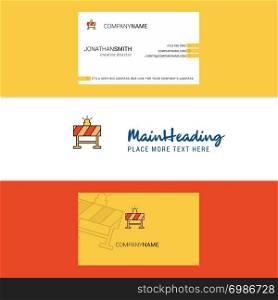Beautiful Labour board Logo and business card. vertical Design Vector