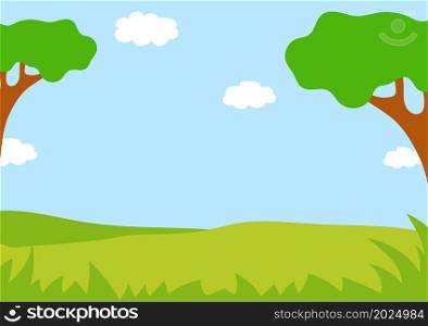 Beautiful landscape. Colored background for your design. For wallpapers, covers, postcards, banners. Vector illustration.