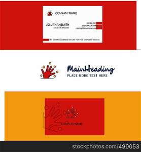 Beautiful Magical hands Logo and business card. vertical Design Vector