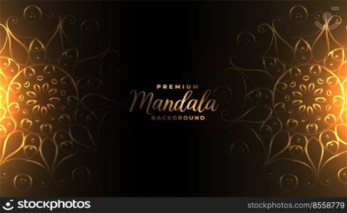 beautiful mandala background with glowing lights design