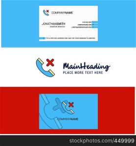 Beautiful Medical call Logo and business card. vertical Design Vector