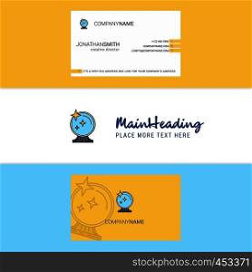 Beautiful Mirror Logo and business card. vertical Design Vector