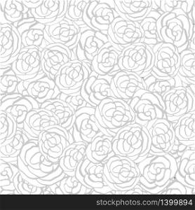 Beautiful monochrome, gray and white seamless background with roses. Can be used for greeting card and wedding, birthday invitation, Valentine&rsquo;s Day, mother&rsquo;s day and other seasonal holiday. Beautiful monochrome, gray and white seamless background with roses.