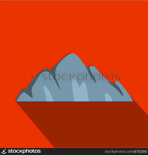 Beautiful mountain icon. Flat illustration of beautiful mountain vector icon for web. Beautiful mountain icon, flat style.