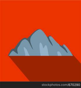 Beautiful mountain icon. Flat illustration of beautiful mountain vector icon for web. Beautiful mountain icon, flat style.