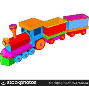 Beautiful multi colored toy train
