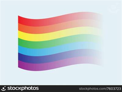 Beautiful multicolored rainbow flag. Vector Illustration. EPS10