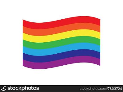 Beautiful multicolored rainbow flag. Vector Illustration. EPS10