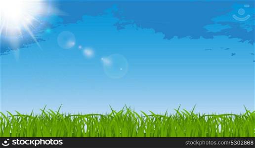 Beautiful Natural Sunny Background Vector Illustration EPS10. Business concept of individual independence, determination, ment