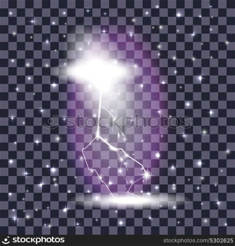 Beautiful Naturalistic Lightning with Transparency. Vector Illustration. EPS10. Beautiful Naturalistic Lightning with Transparency. Vector Illus
