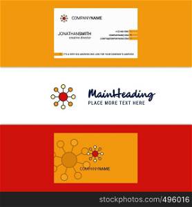 Beautiful Network Logo and business card. vertical Design Vector