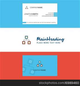 Beautiful Networks Logo and business card. vertical Design Vector