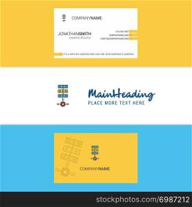Beautiful Networks setting Logo and business card. vertical Design Vector