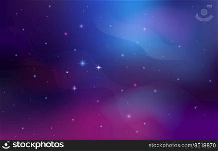 Beautiful Night Sky Space View Stars Background