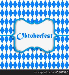 Beautiful Oktoberfest Blue Background Vector Illustration EPS10. Oktoberfest Blue Background Vector Illustration