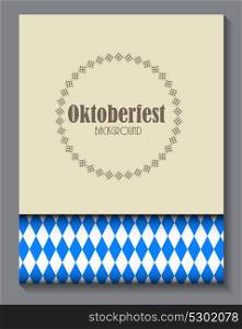 Beautiful Oktoberfest Blue Background Vector Illustration EPS10. Oktoberfest Blue Background Vector Illustration