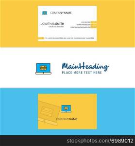 Beautiful Online banking Logo and business card. vertical Design Vector