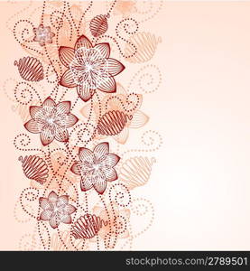 Beautiful ornate background with floral decorative elements