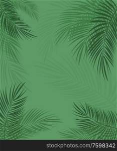 Beautiful Palm Leaf Tropical Background. Vector Illustration. EPS10. Beautiful Palm Leaf Background. Vector Illustration