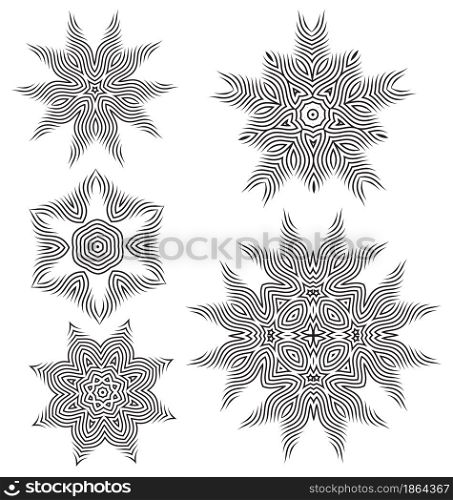 Beautiful pattern flower elements for creative dersign work. Beautiful pattern flower elements