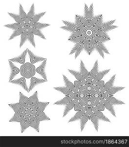Beautiful pattern flower elements for creative dersign work. Beautiful pattern flower elements