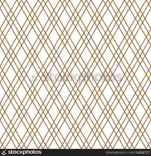Beautiful pattern japanese shoji kumiko, great design for any purposes. Japanese pattern background vector. Japanese traditional wall, shoji.Average thickness.. Seamless japanese pattern shoji kumiko in light brown color.