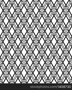 Beautiful pattern japanese shoji kumiko, great design for any purposes. Japanese pattern background vector. Japanese traditional wall, shoji.Separated rhombus.. Seamless japanese pattern shoji kumiko in black and white.