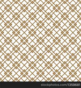 Beautiful pattern japanese shoji kumiko, great design for any purposes.Japanese traditional wall, shoji.Thick lines.Diagonal direction.. Seamless japanese pattern shoji kumiko in brown color.
