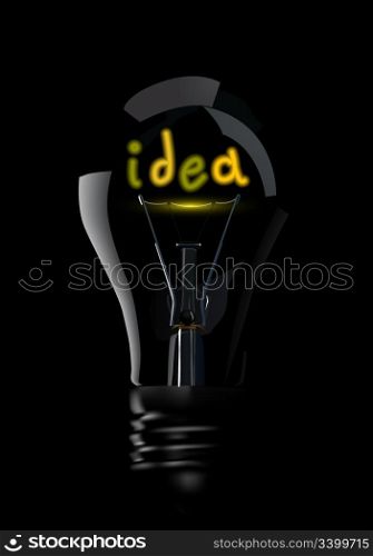 Beautiful photorealistic vector lamps on black background