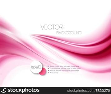 Beautiful Pink Satin. Drapery Background, Vector Illustration