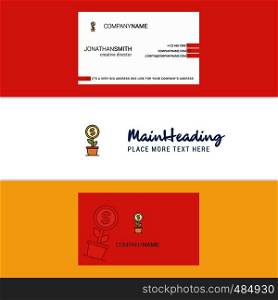 Beautiful Power plant Logo and business card. vertical Design Vector