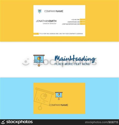 Beautiful Presentation board Logo and business card. vertical Design Vector