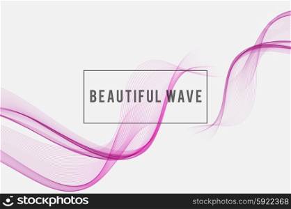 Beautiful Purple Smoke. Waved Background, Vector Illustration