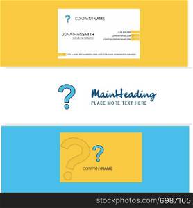 Beautiful Question mark Logo and business card. vertical Design Vector