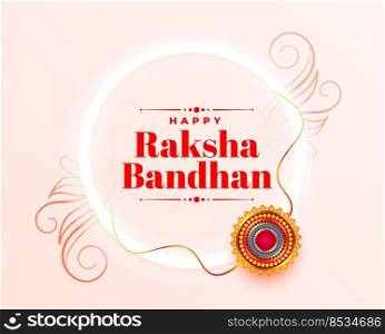 beautiful raksha bandhan greeting card with rakhi design 