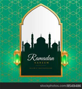 beautiful ramadan kareem golden islamic background