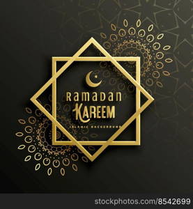 beautiful ramadan kareem greeting card design with mandala art