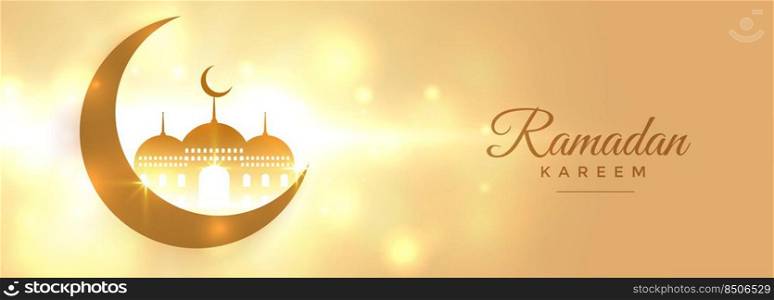 beautiful ramadan kareem heavenly banner design