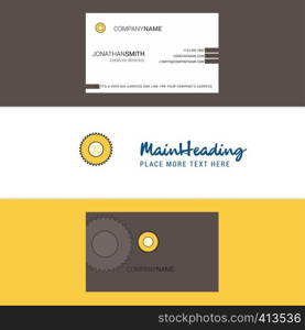 Beautiful Saw Logo and business card. vertical Design Vector