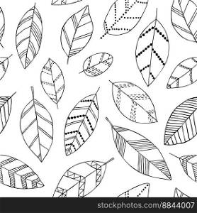 Beautiful seamless doodle pattern with vintage vector image