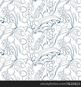 Beautiful seamless floral pattern. Flower vector background.. Beautiful seamless floral pattern. Flower vector background