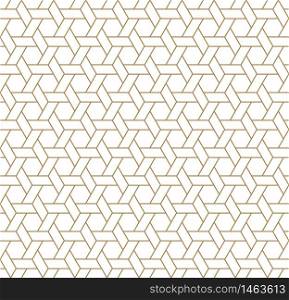 Beautiful Seamless Japanese Geometric Pattern Kumiko For Shoji Screen, Great Design For Any Purposes. . Japanese Traditional Wall, Shoji.Brown Color.Average thickness lines.. Seamless Japanese Pattern Kumiko For Shoji Screen In Light Brown Color.