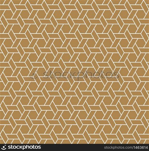 Beautiful Seamless Japanese Geometric Pattern Kumiko For Shoji Screen, Great Design For Any Purposes. Japanese Traditional Wall, Shoji.Brown Color.Average thickness lines.. Seamless Japanese Pattern Kumiko For Shoji Screen.Brown Color Background.