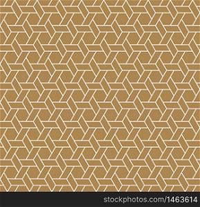 Beautiful Seamless Japanese Geometric Pattern Kumiko For Shoji Screen, Great Design For Any Purposes. Japanese Traditional Wall, Shoji.Brown Color.Average thickness lines.. Seamless Japanese Pattern Kumiko For Shoji Screen.Brown Color Background.
