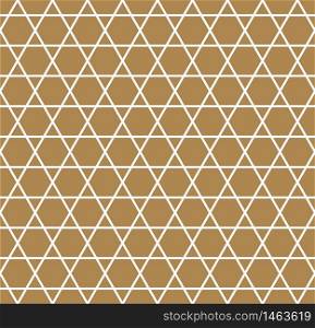 Beautiful Seamless Japanese Geometric Pattern Kumiko For Shoji Screen, Great Design For Any Purposes. Japanese Pattern Background Vector. Japanese Traditional Wall, Shoji.Brown Color.. Seamless Japanese Pattern Kumiko For Shoji Screen.Brown Color Background.